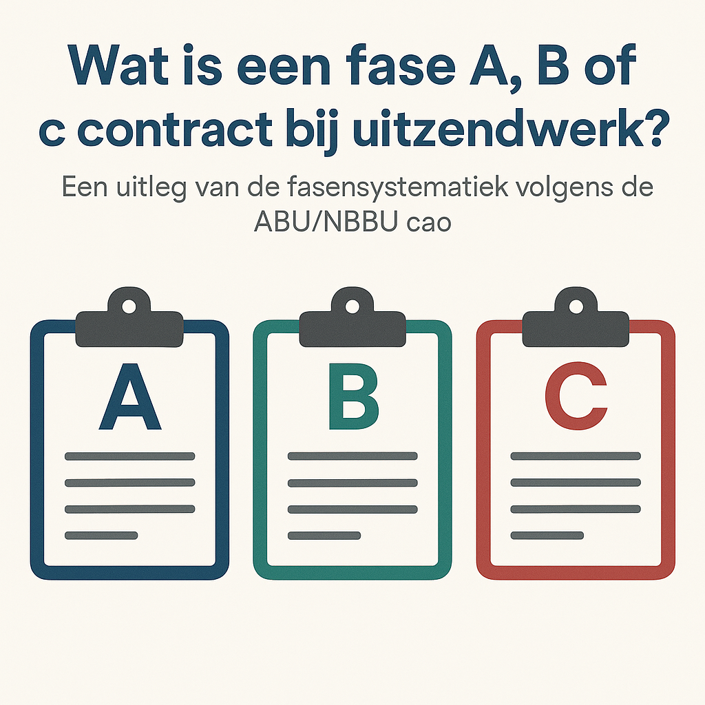 Het fasensysteem bij een uitzendbureau